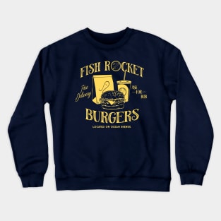 Fish Rocket Burgers yellow Crewneck Sweatshirt